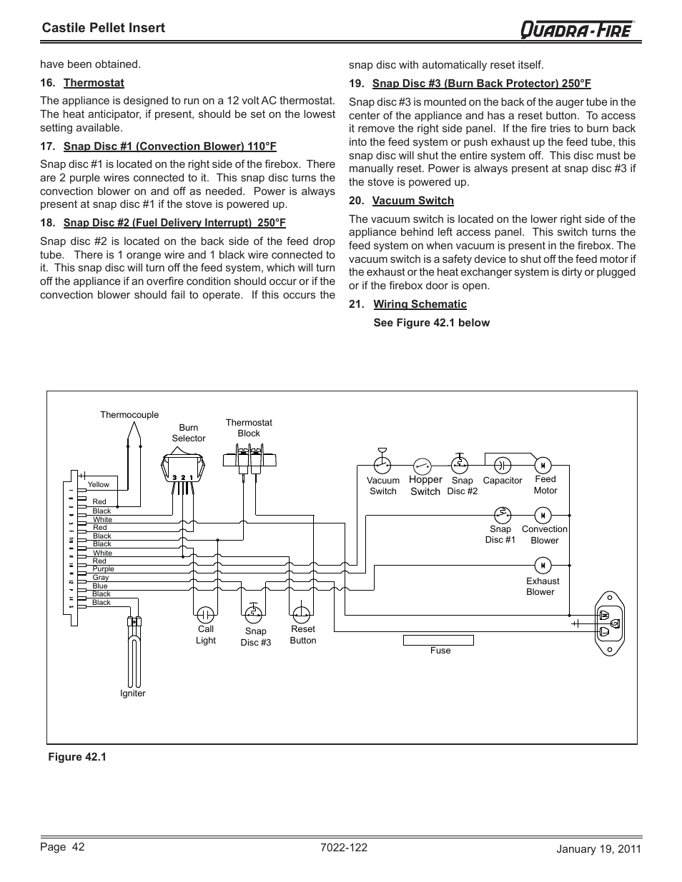 Castile pellet insert | Quadra-Fire Castile Pellet Insert CASTILEI-MBK User Manual | Page 42 / 56