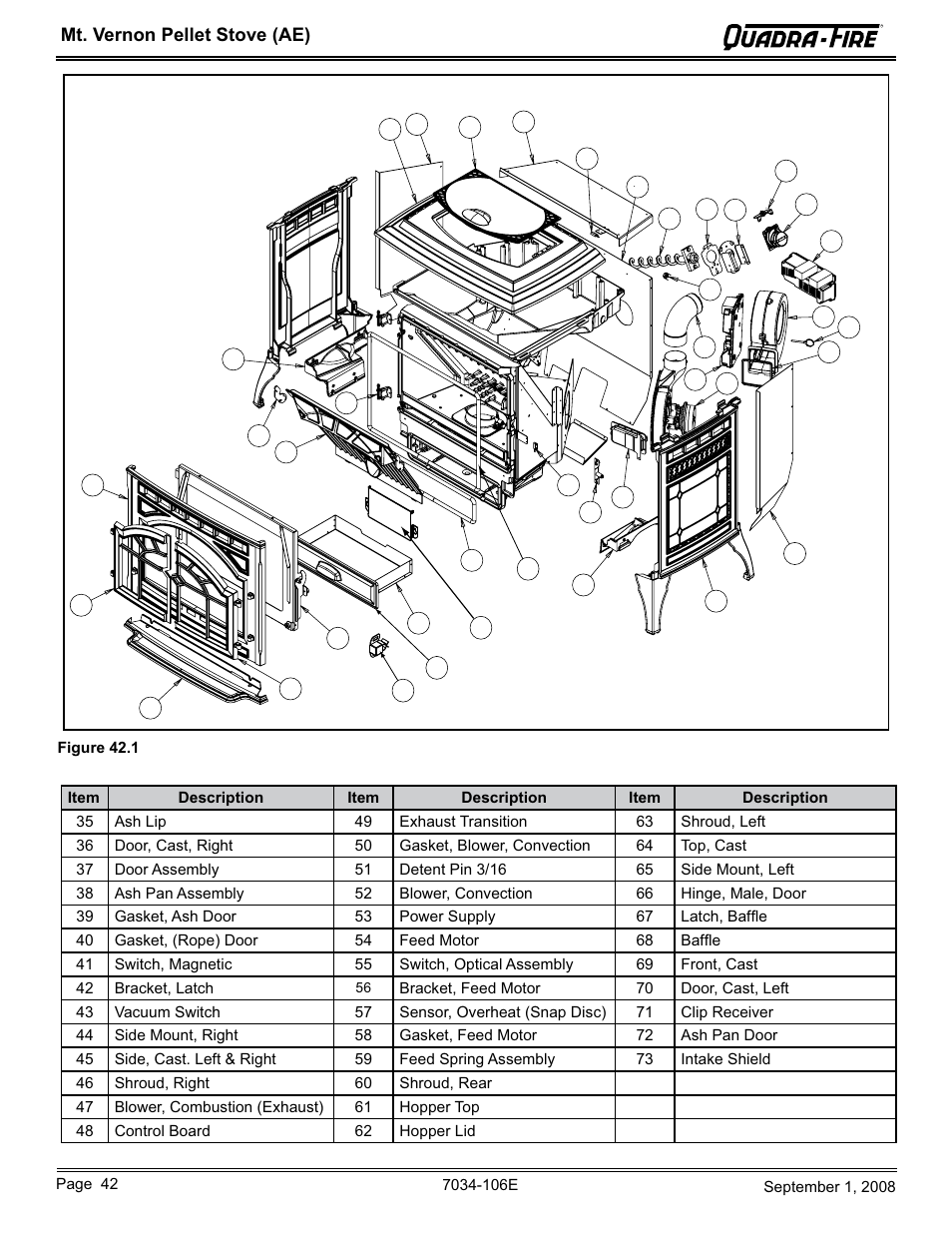 Quadra-Fire MTVERNON-AE-CWL User Manual | Page 42 / 52