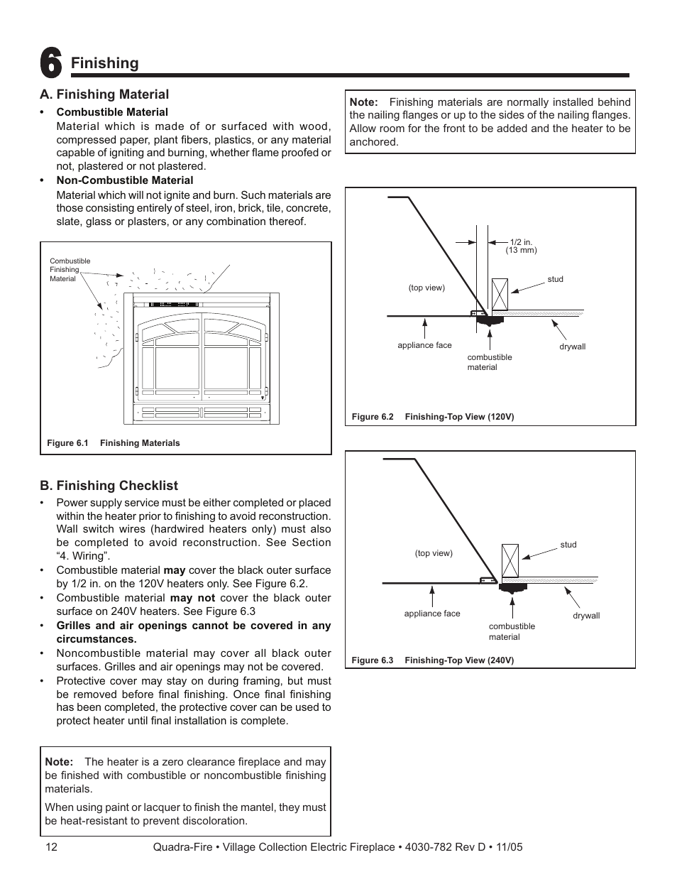 Finishing | Quadra-Fire QV32EV-B User Manual | Page 12 / 28