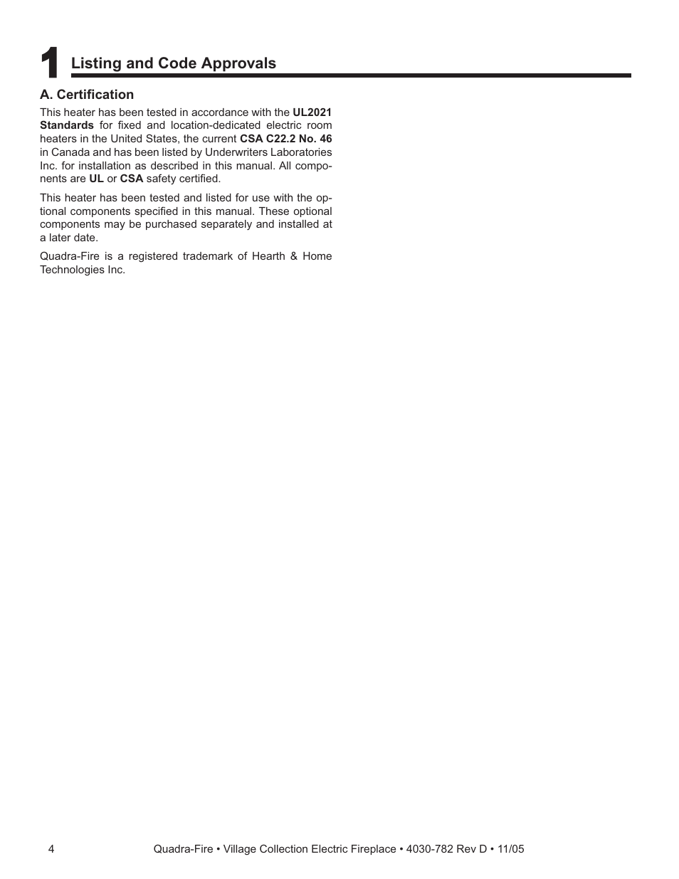 Quadra-Fire QV32EV-B User Manual | Page 4 / 28