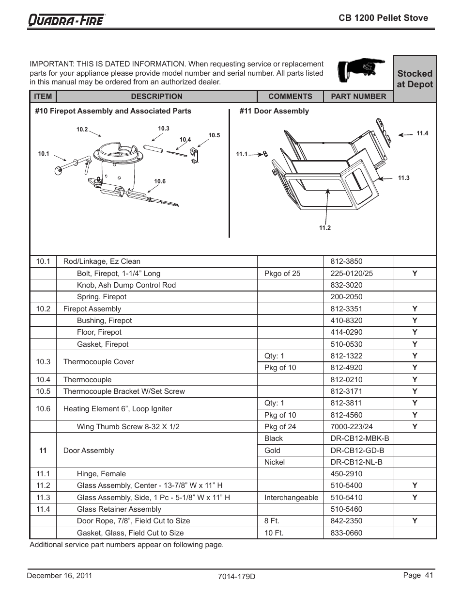 Cb1200m-mbk | Quadra-Fire CB1200M-MBK User Manual | Page 41 / 48