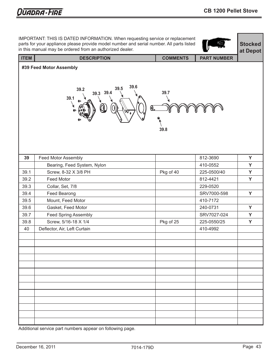 Cb1200m-mbk | Quadra-Fire CB1200M-MBK User Manual | Page 43 / 48