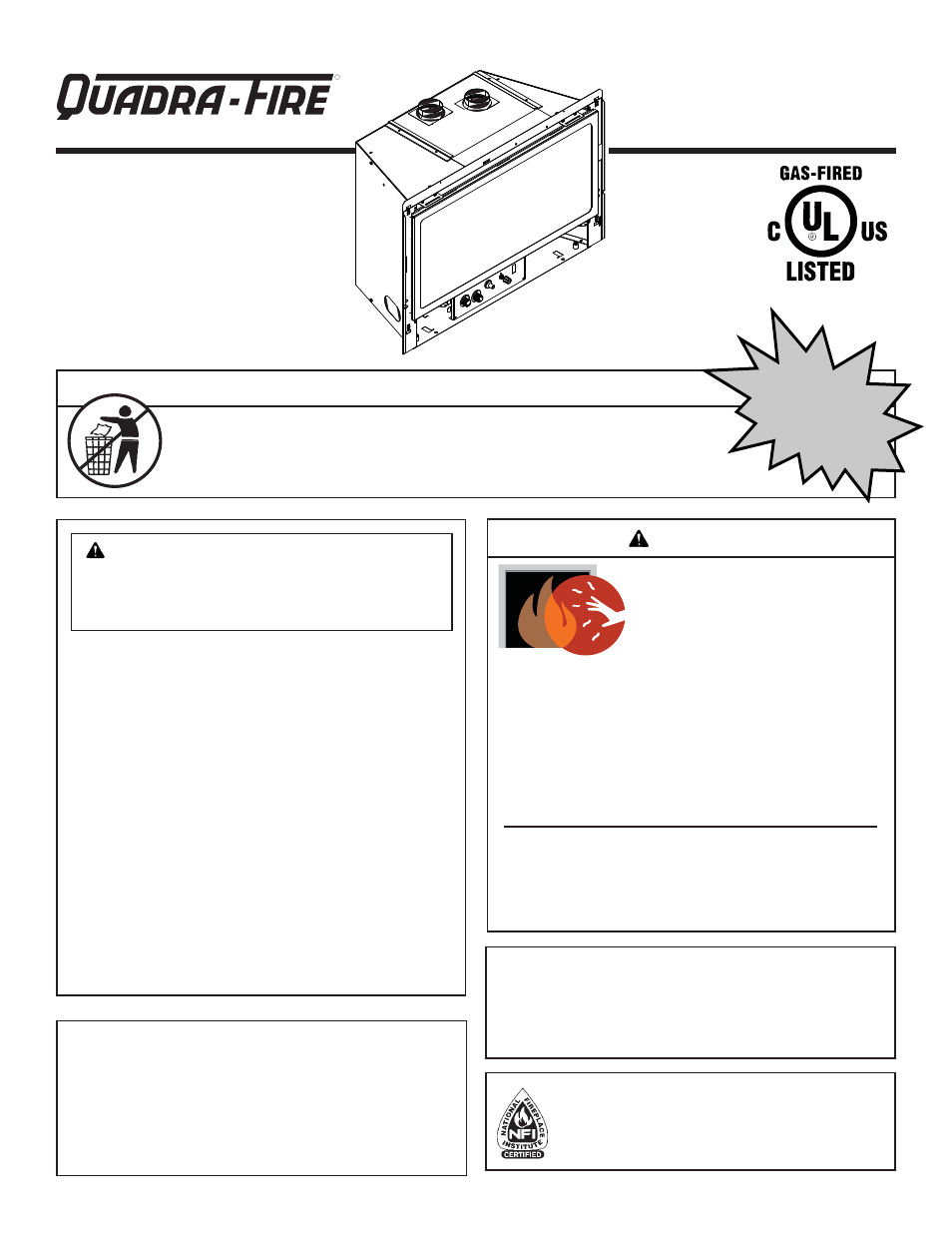 Quadra-Fire QVI30S User Manual | 45 pages