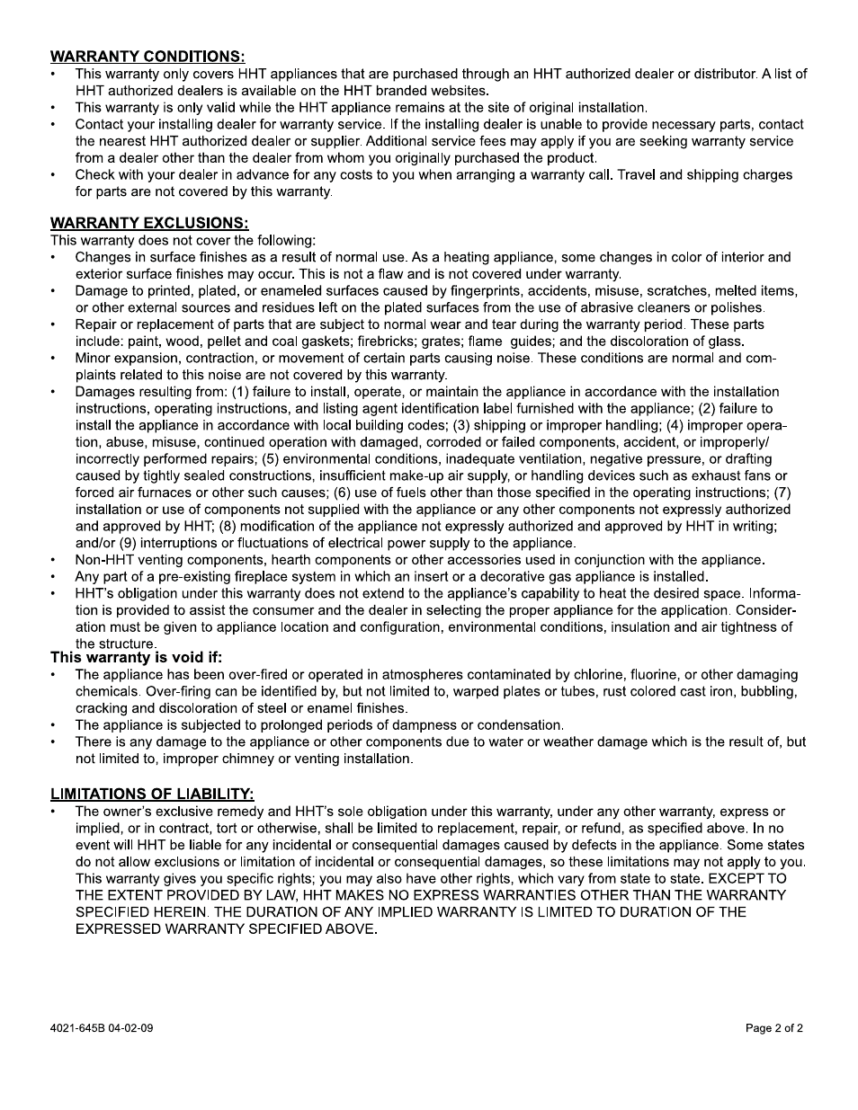Quadra-Fire QVI30S User Manual | Page 44 / 45