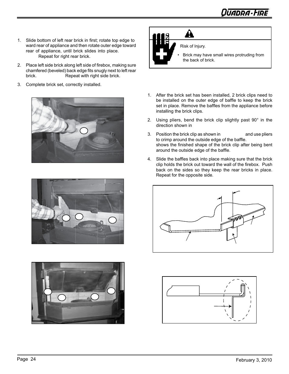 Warning, Cb1200-i pellet insert | Quadra-Fire PELLET INSERT CB1200MI-MBK User Manual | Page 24 / 52