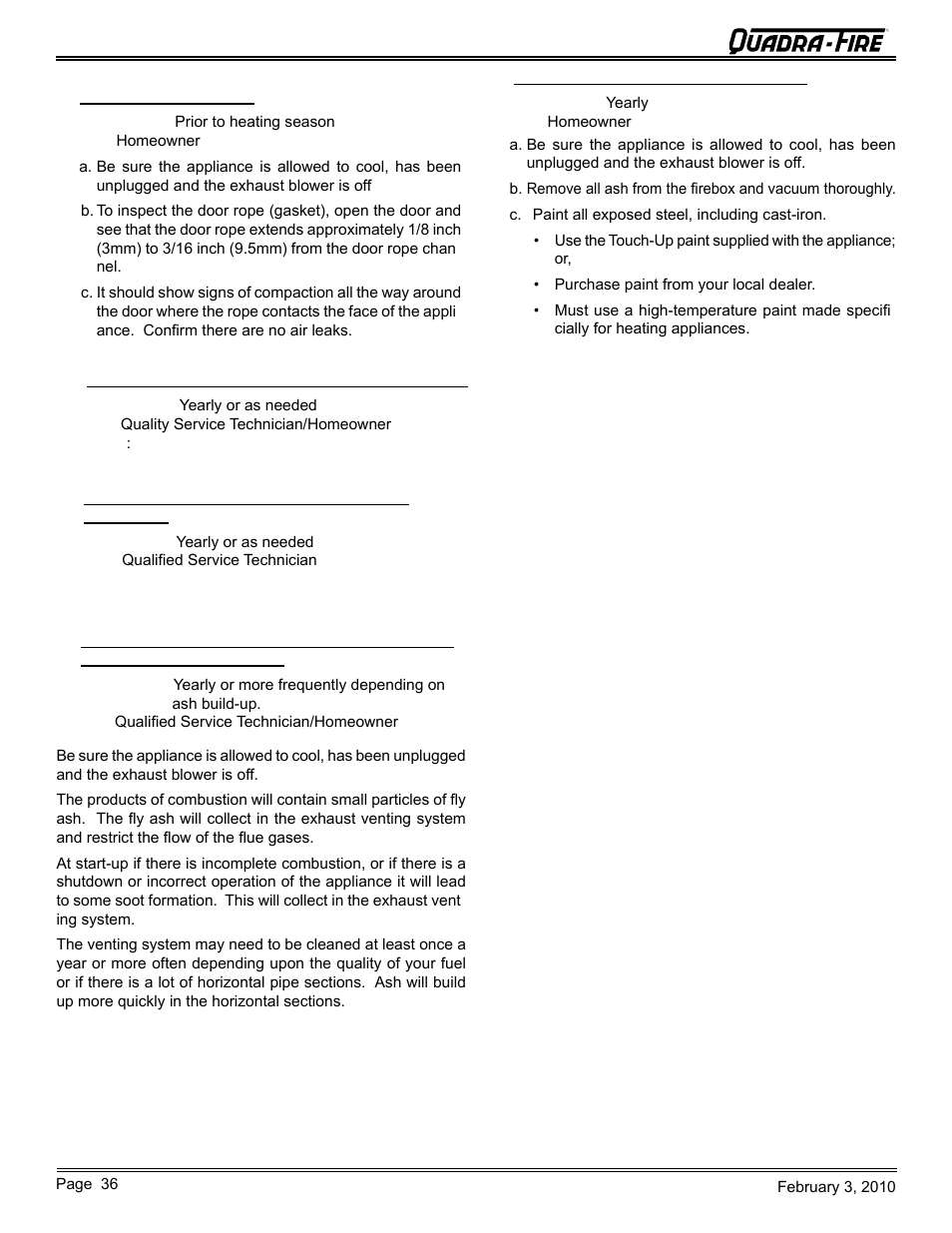 Cb1200-i pellet insert | Quadra-Fire PELLET INSERT CB1200MI-MBK User Manual | Page 36 / 52