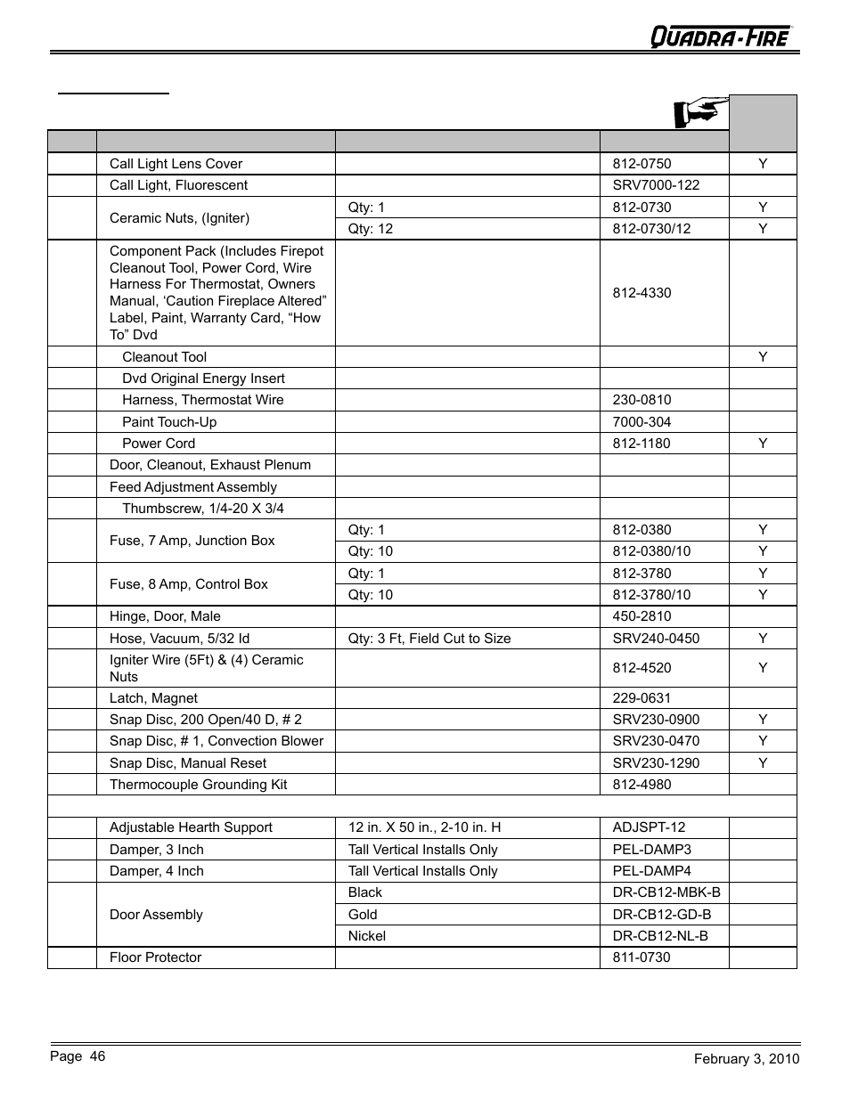 Quadra-Fire PELLET INSERT CB1200MI-MBK User Manual | Page 46 / 52
