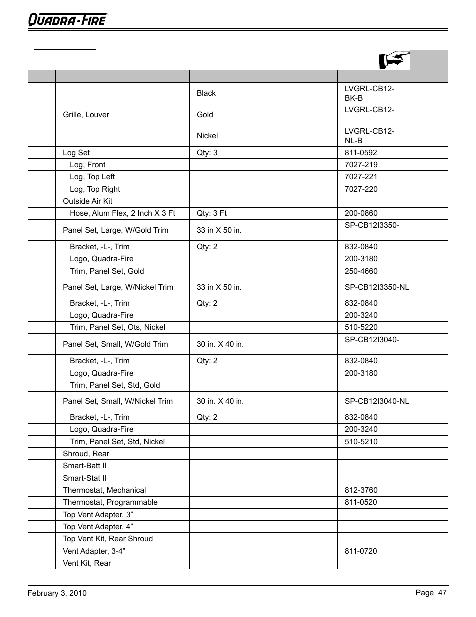 Quadra-Fire PELLET INSERT CB1200MI-MBK User Manual | Page 47 / 52