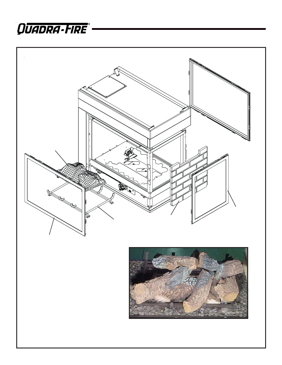 Service parts list, Qv-pier-hv-ipi | Quadra-Fire QV-PIER User Manual | Page 4 / 41