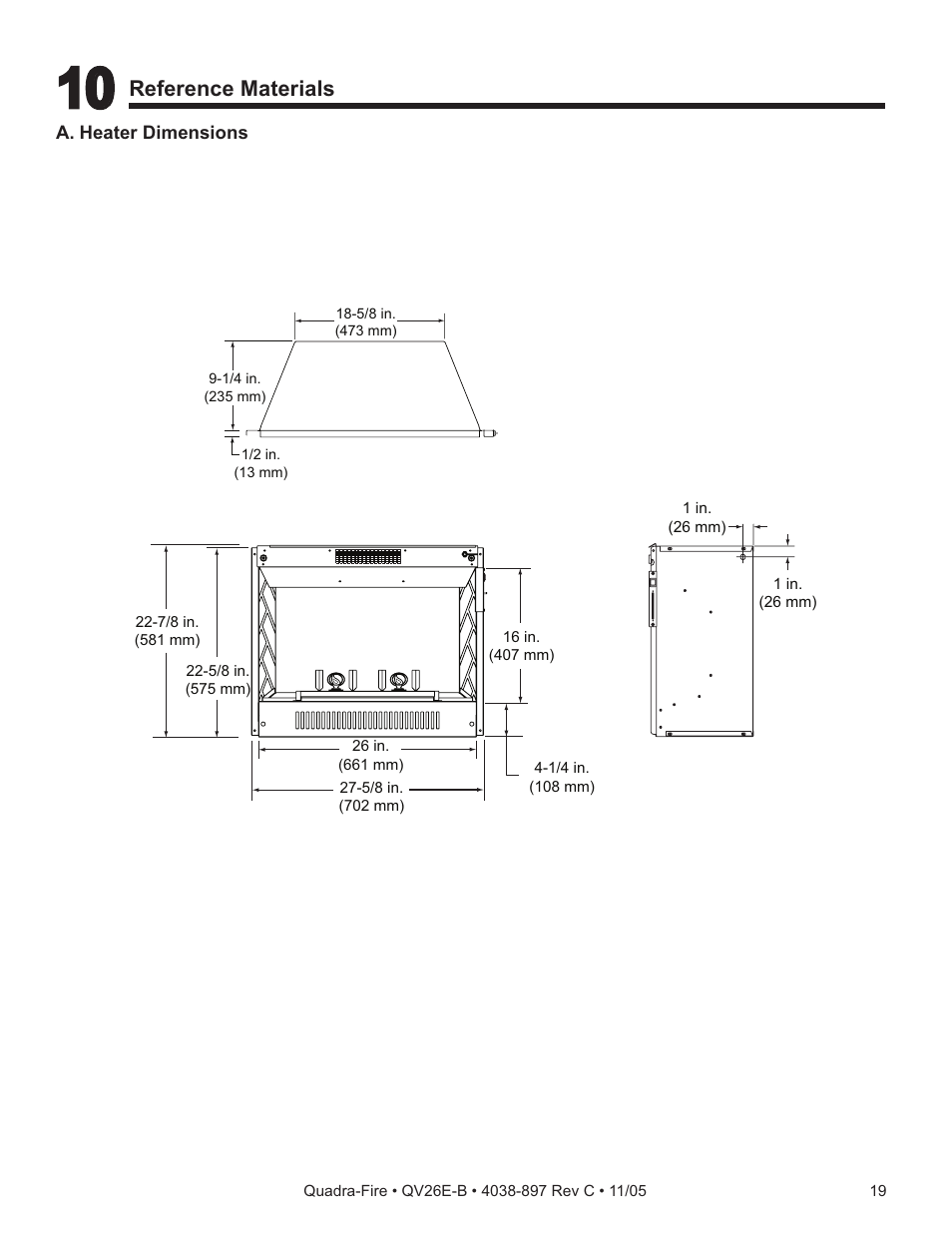 Quadra-Fire QV26E-B User Manual | Page 19 / 26
