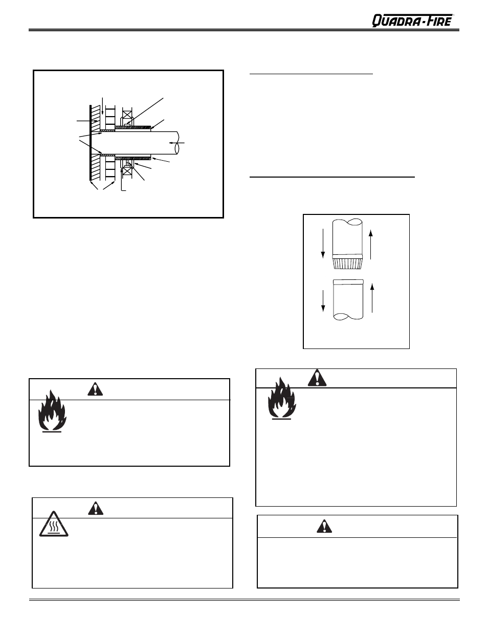 Warning, 3100 wood stove series (acc), C. installing chimney components | Quadra-Fire 3100 31M-ACC-MBK User Manual | Page 18 / 48