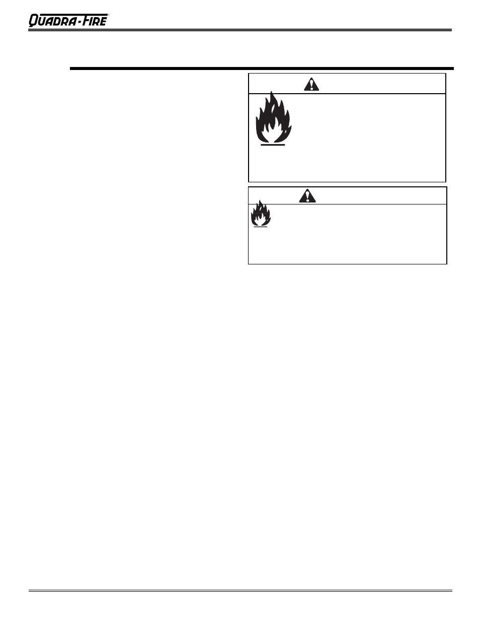 Operating instructions, Warning | Quadra-Fire 3100 31M-ACC-MBK User Manual | Page 25 / 48