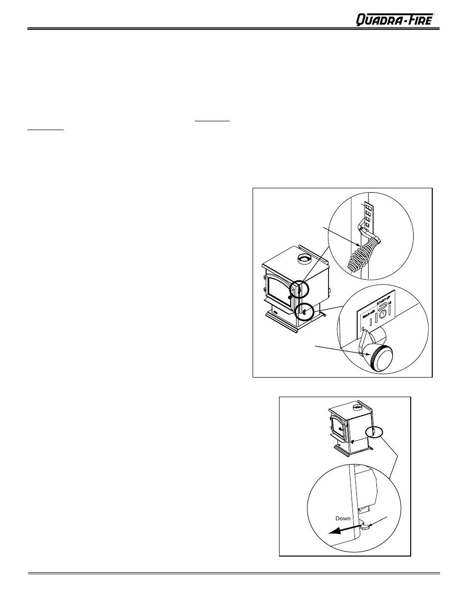 3100 wood stove series (acc), D. automatic combustion control (acc), E. air controls | Quadra-Fire 3100 31M-ACC-MBK User Manual | Page 26 / 48