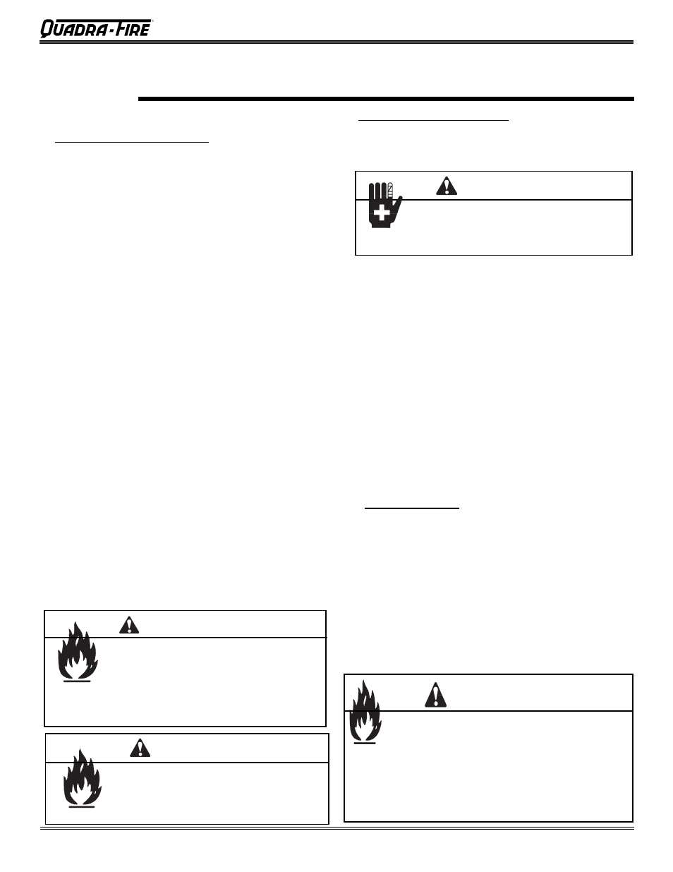 Maintaining & servicing your appliance, Warning, Caution | Quadra-Fire 3100 31M-ACC-MBK User Manual | Page 31 / 48