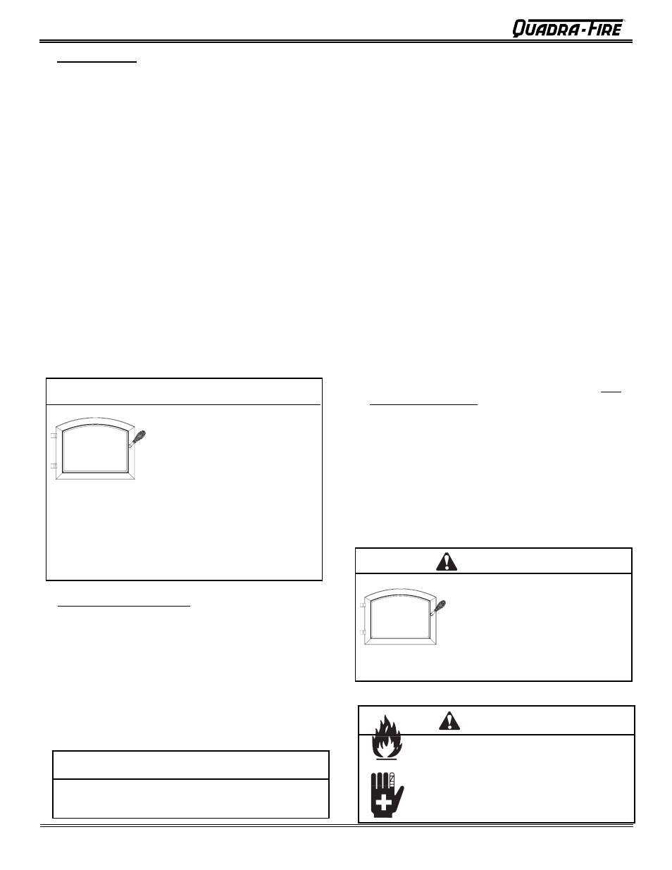 Caution, Warning, 3100 wood stove series (acc) | B. glass replacement | Quadra-Fire 3100 31M-ACC-MBK User Manual | Page 32 / 48