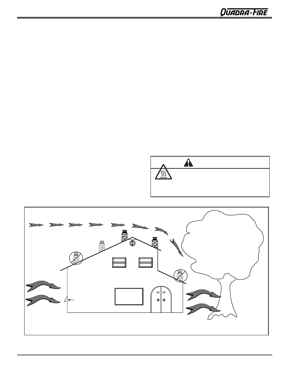 Warning, 3100 wood stove series (acc), C. negative pressure | Quadra-Fire 3100 31M-ACC-MBK User Manual | Page 6 / 48