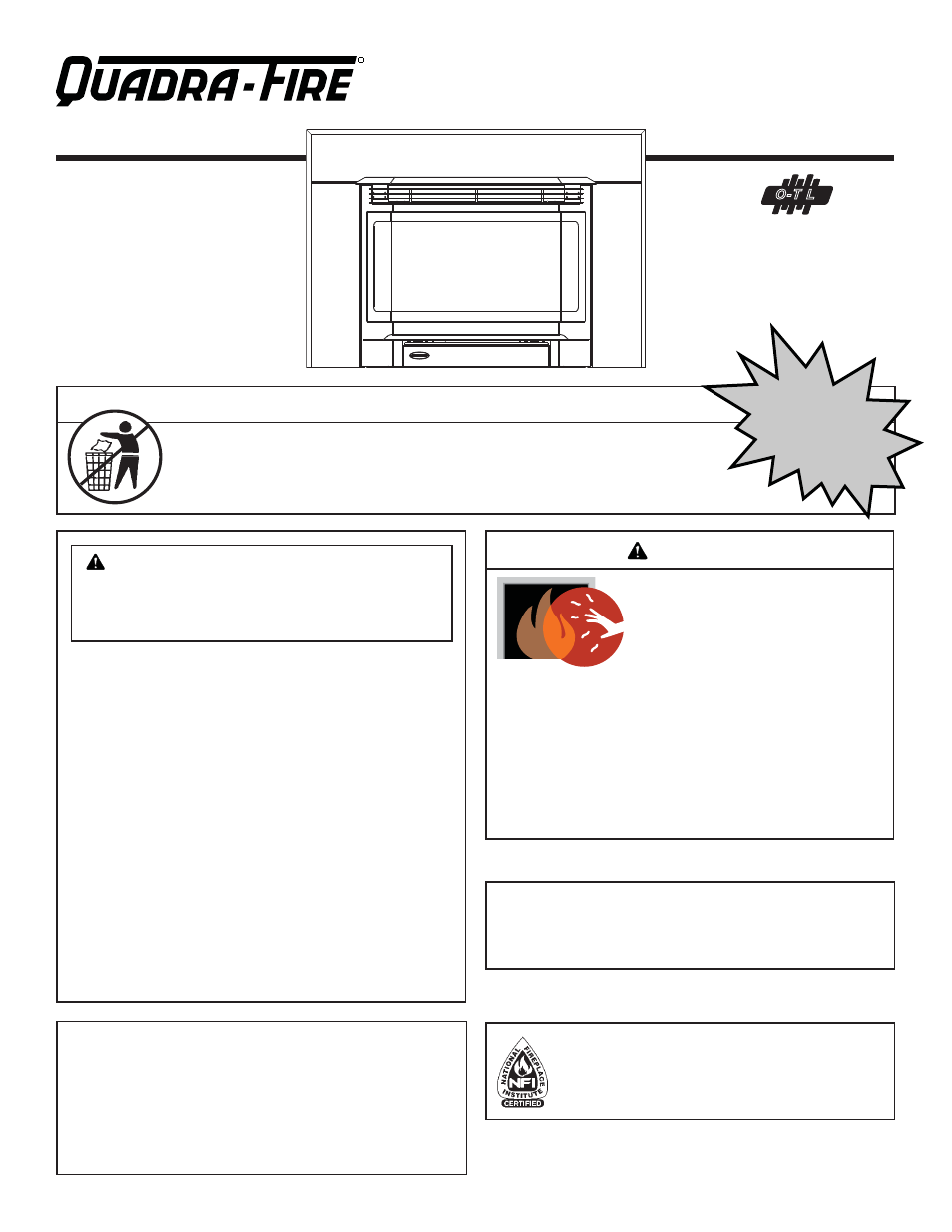 Quadra-Fire HUDBAY-INS 7008-115 User Manual | 43 pages