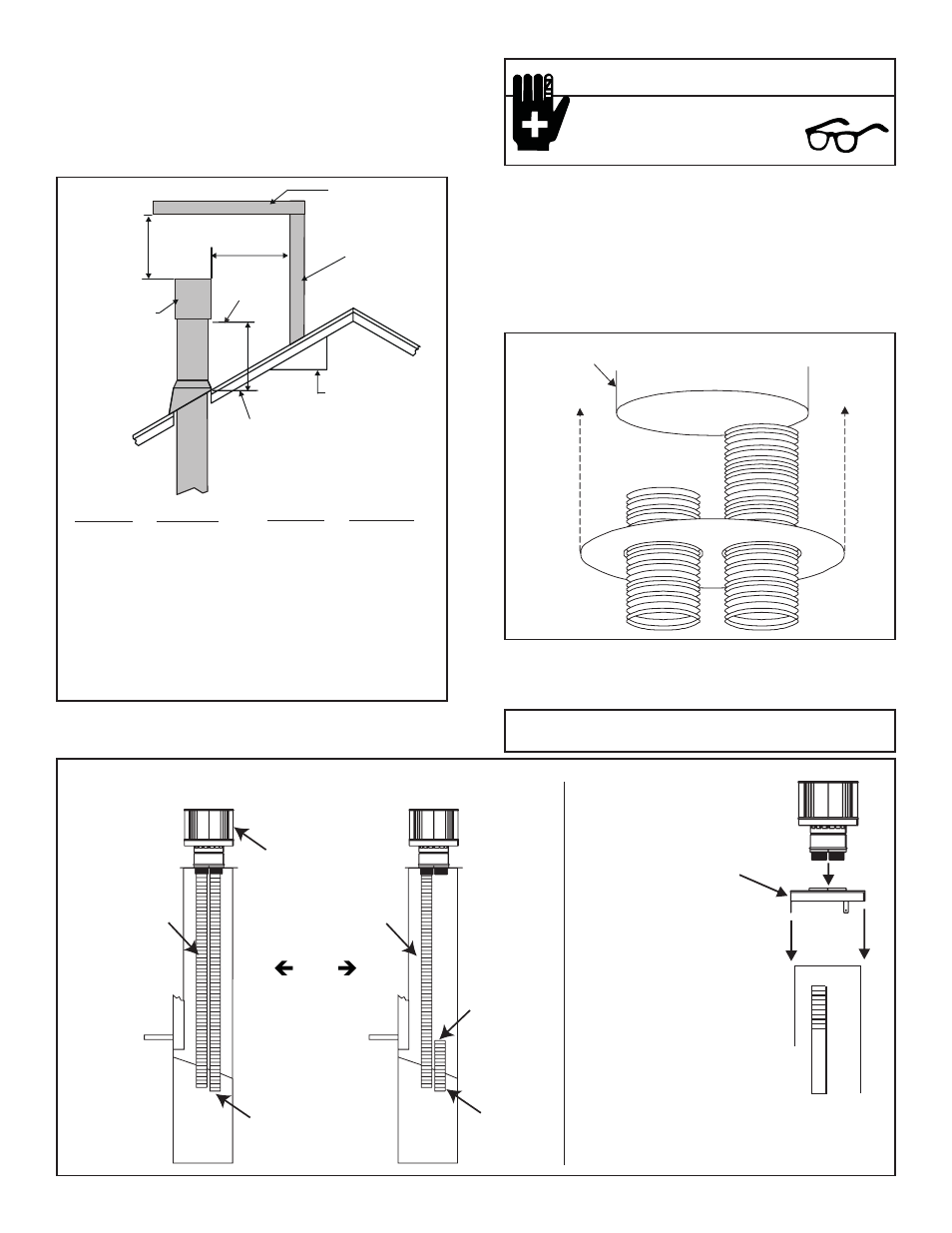 Caution, D. installing adaptor and termination cap, Masonry factory built wood burning | Quadra-Fire QVI-30FB-S User Manual | Page 14 / 41