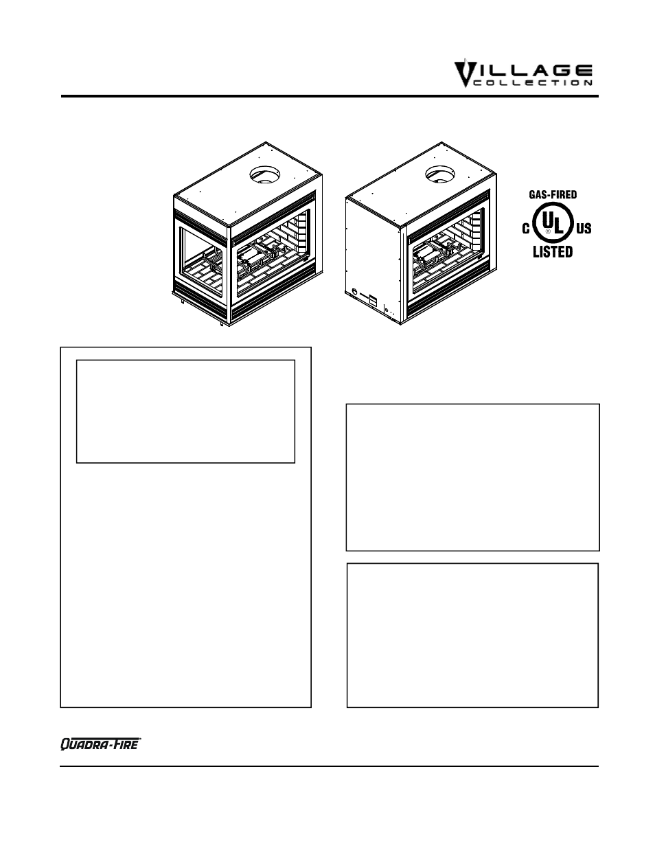 Quadra-Fire Gas Fireplace QV-ST User Manual | 37 pages