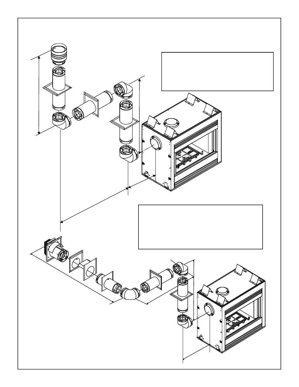 Venting with three (3) 90° elbows, Hv h, Figure 14. venting with three 90° elbows | Quadra-Fire Gas Fireplace QV-ST User Manual | Page 20 / 37