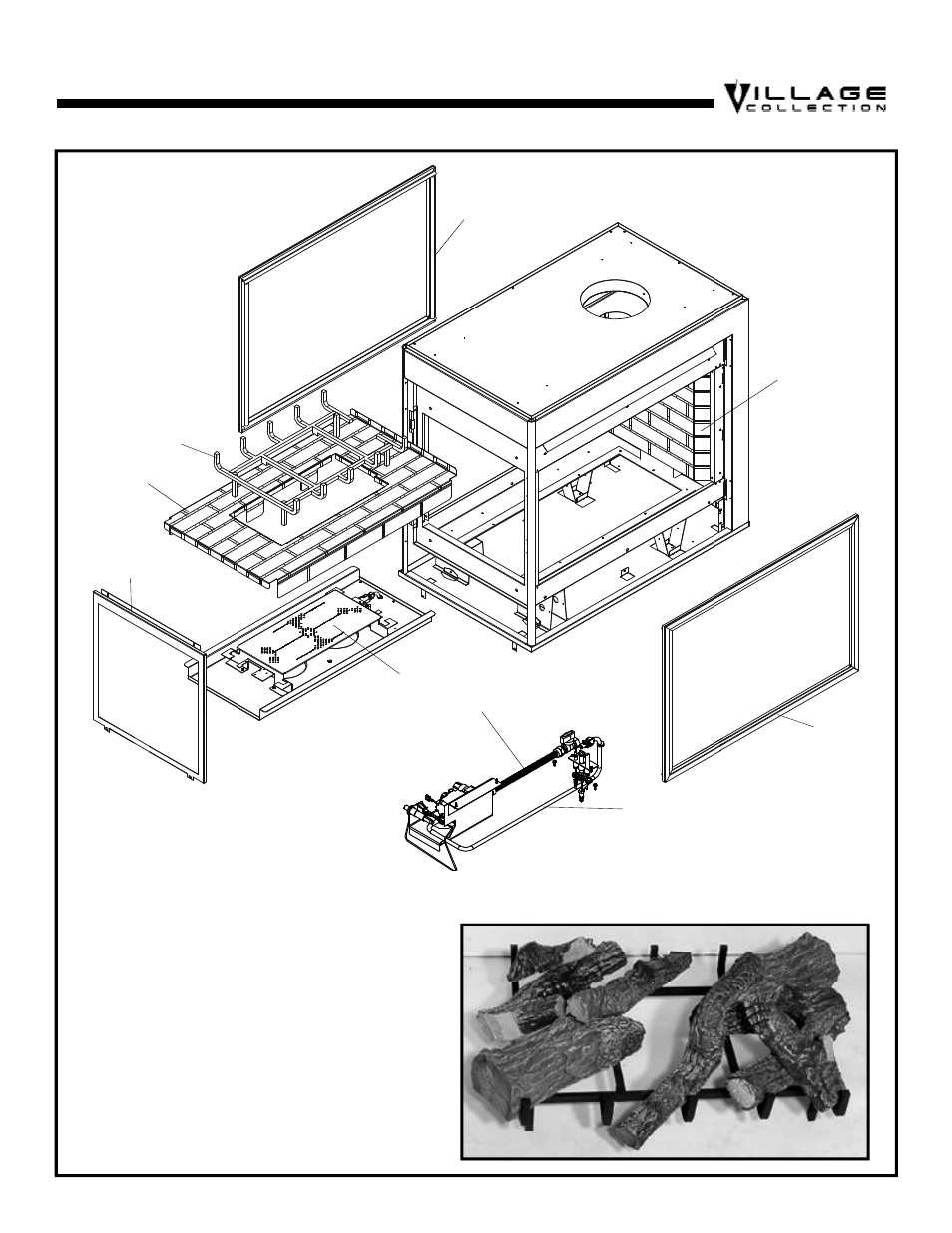 Service parts list, Service parts | Quadra-Fire Gas Fireplace QV-ST User Manual | Page 4 / 37