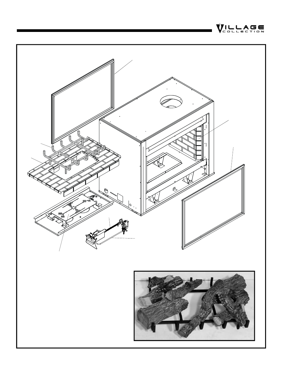 Service parts | Quadra-Fire Gas Fireplace QV-ST User Manual | Page 6 / 37