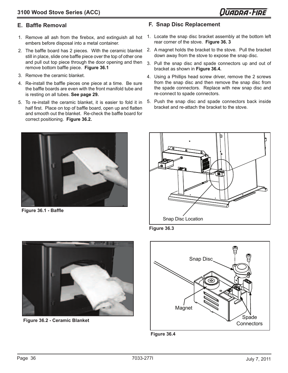 Quadra-Fire 31ST-ACC User Manual | Page 36 / 52