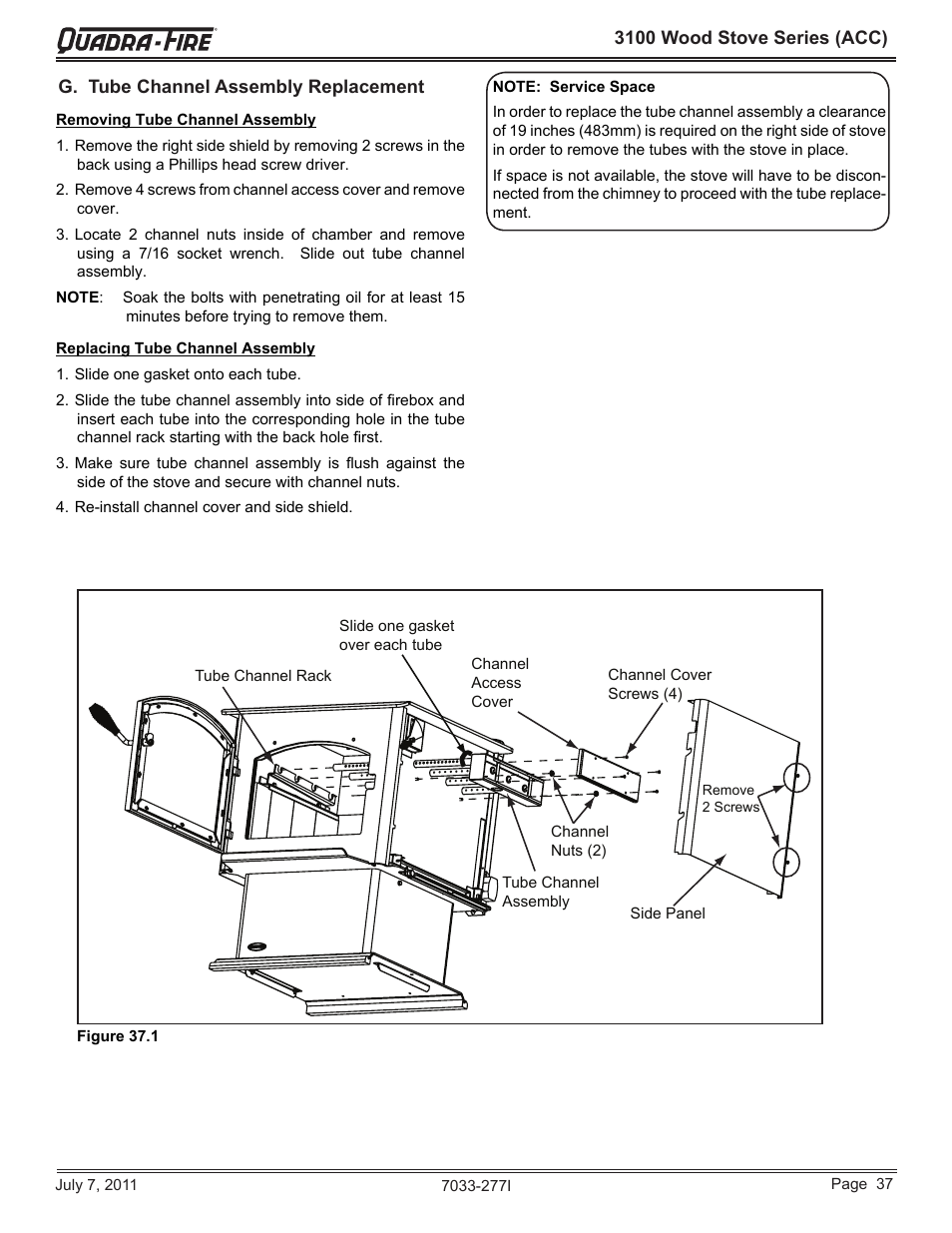 Quadra-Fire 31ST-ACC User Manual | Page 37 / 52