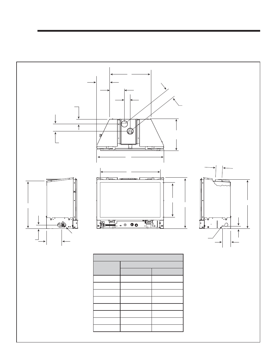Reference materials, A. appliance dimension diagram | Quadra-Fire QVI-35FB-S User Manual | Page 36 / 41