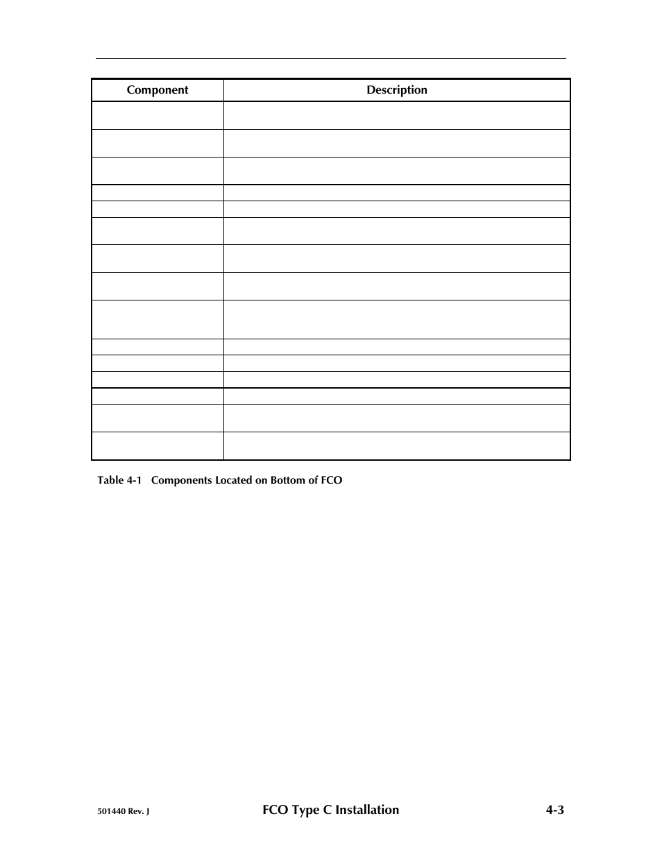 Fco type c installation 4-3 | Qualstar 501440 Rev. G User Manual | Page 16 / 81