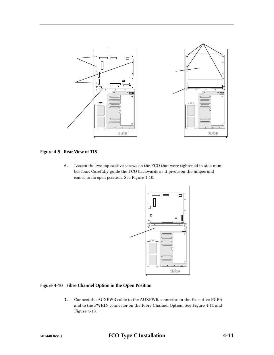 With the openings in the fco. see figure 4-9, Figure 4-9 | Qualstar 501440 Rev. G User Manual | Page 24 / 81