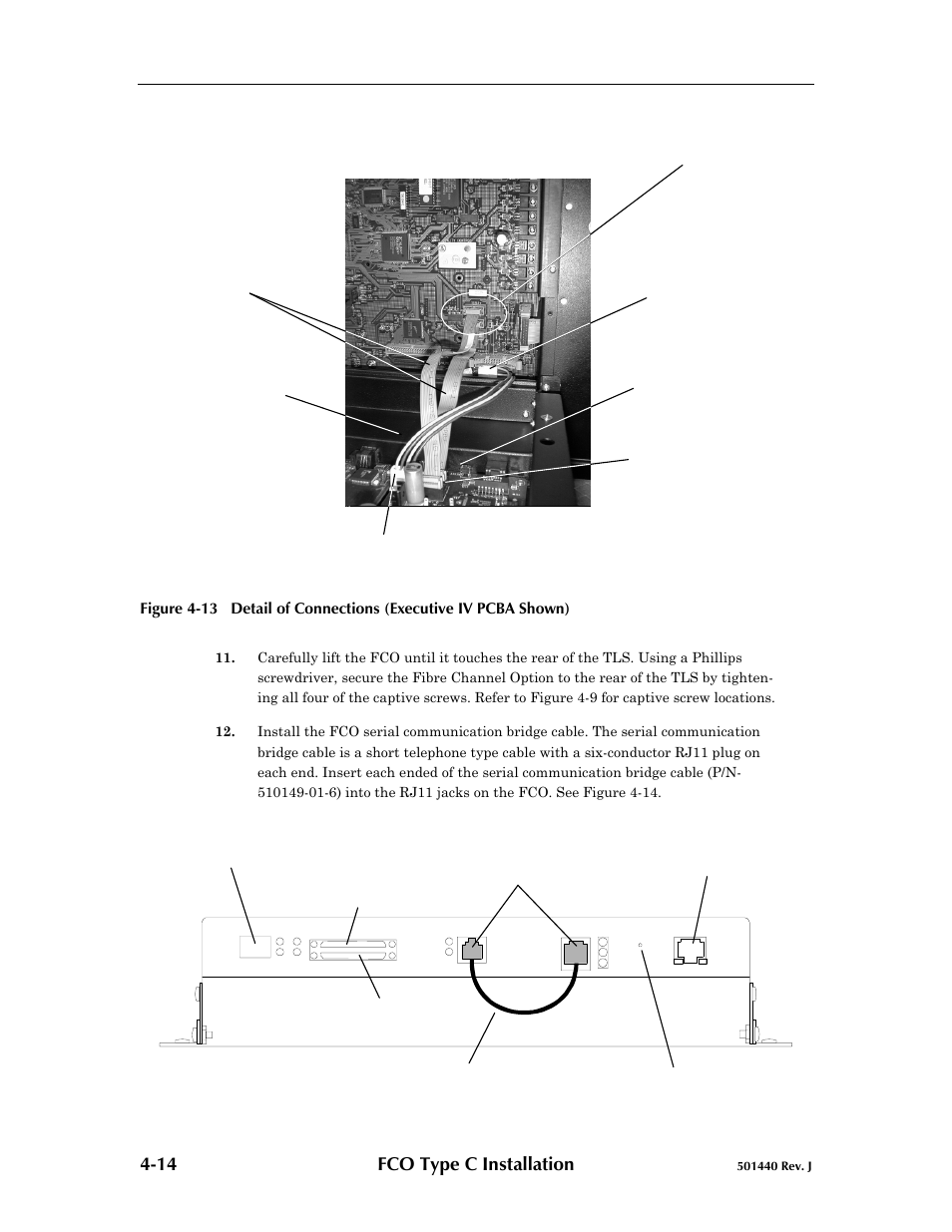 Figure 4-13), Q_link connector on the fco (figure 4-13) | Qualstar 501440 Rev. G User Manual | Page 27 / 81