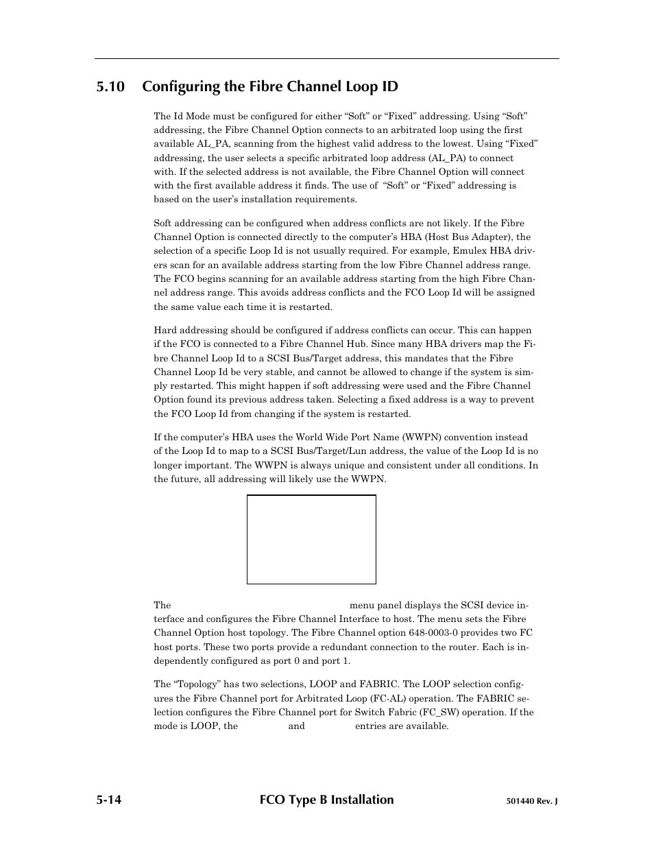 10 configuring the fibre channel loop id, Configuring the fibre channel loop id -14 | Qualstar 501440 Rev. G User Manual | Page 46 / 81