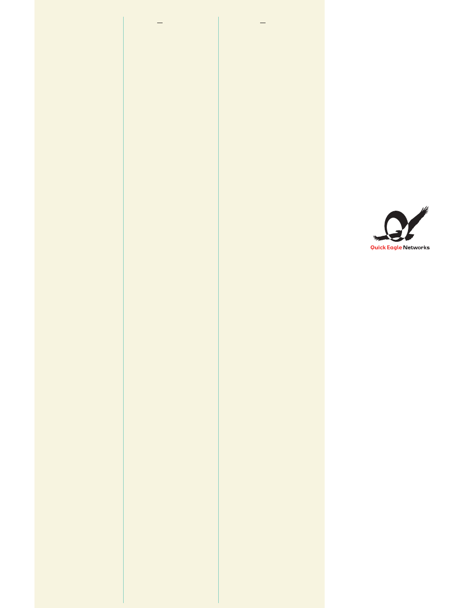 4220 multiplexer | Quick Eagle Networks 4220 User Manual | Page 3 / 3