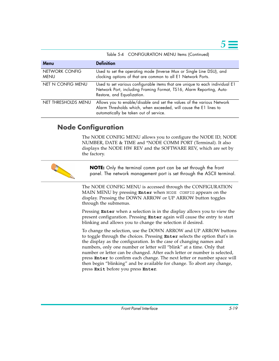Node configuration | Quick Eagle Networks DL3800E User Manual | Page 107 / 162