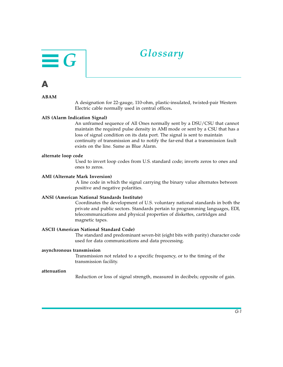 Glossary | Quick Eagle Networks DL3800E User Manual | Page 147 / 162