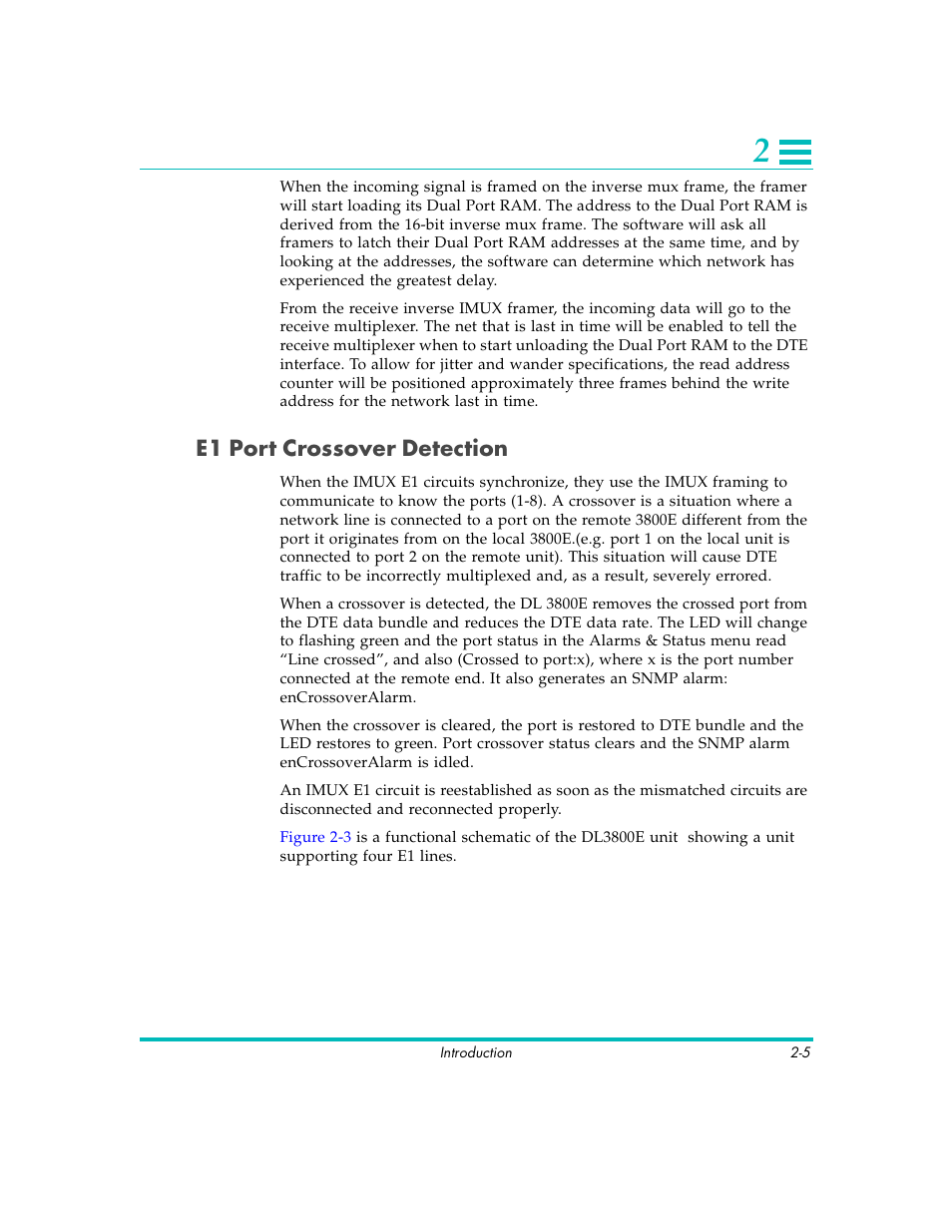 E1 port crossover detection | Quick Eagle Networks DL3800E User Manual | Page 31 / 162