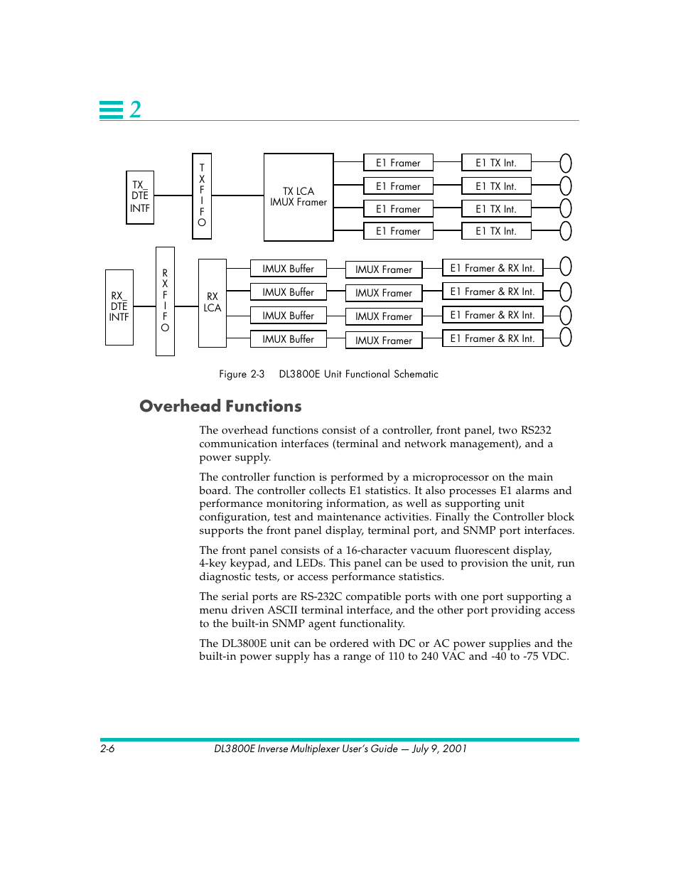 Overhead functions | Quick Eagle Networks DL3800E User Manual | Page 32 / 162