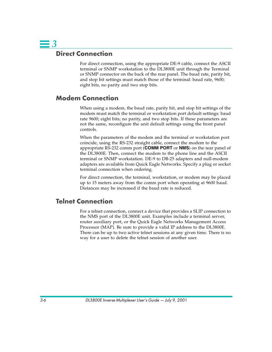 Quick Eagle Networks DL3800E User Manual | Page 38 / 162