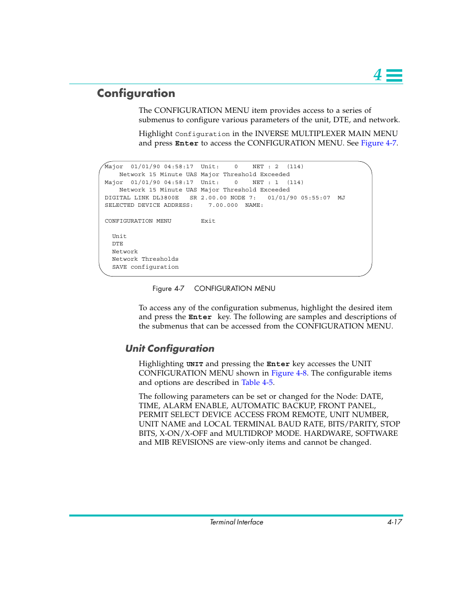 Configuration | Quick Eagle Networks DL3800E User Manual | Page 57 / 162