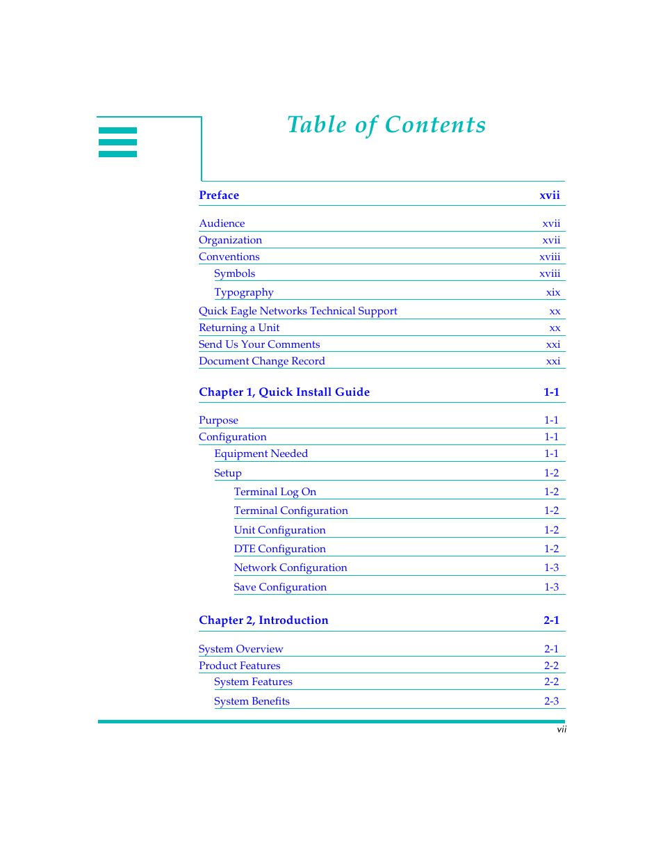 Quick Eagle Networks DL3800E User Manual | Page 7 / 162