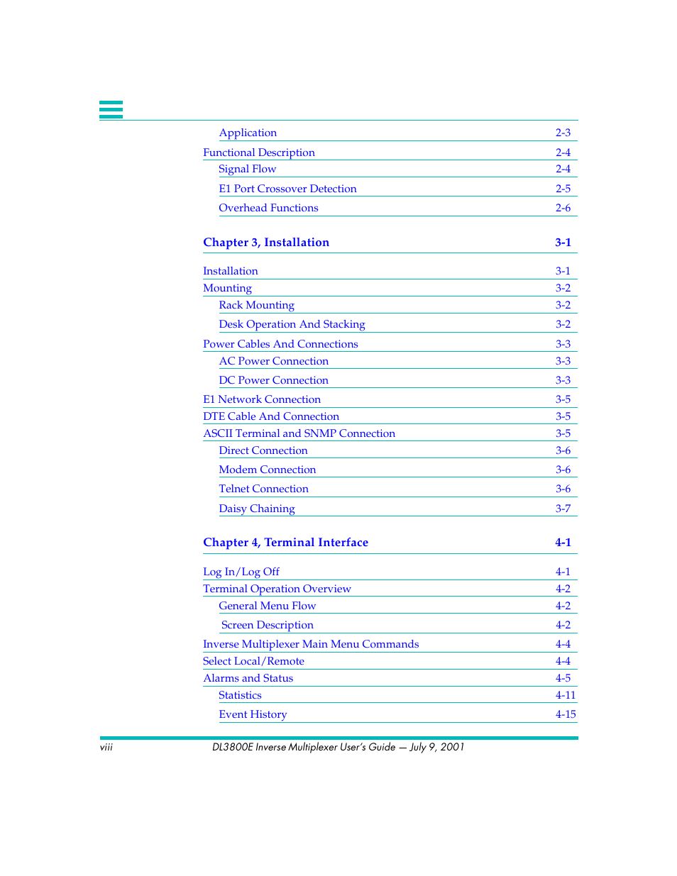 Quick Eagle Networks DL3800E User Manual | Page 8 / 162
