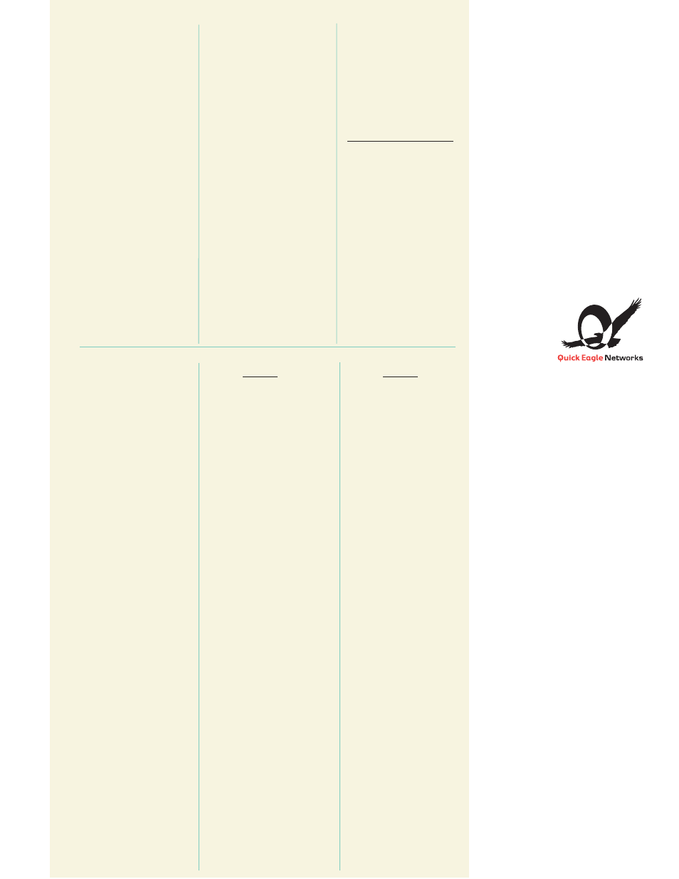 5842_5844_multiportrouter_may07_final 1, Model specific features, Common features | Quick Eagle Networks 5844 User Manual | Page 4 / 4