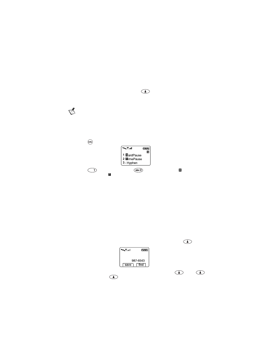 Entering pauses, Saving entries, Entering pauses saving entries | Qualcomm GSP-1600 User Manual | Page 26 / 86