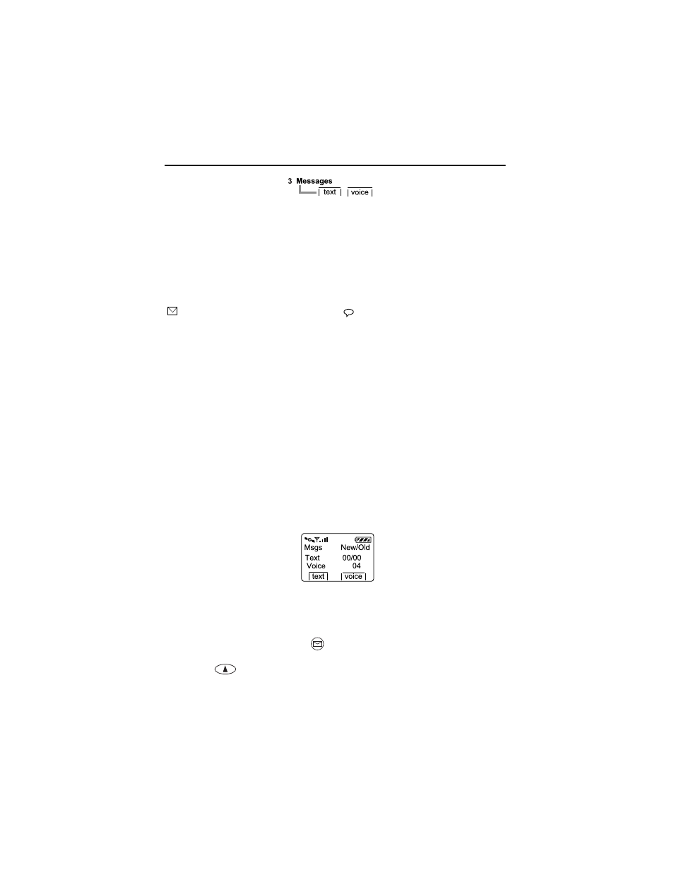 Messages menu, Voice messages | Qualcomm GSP-1600 User Manual | Page 33 / 86