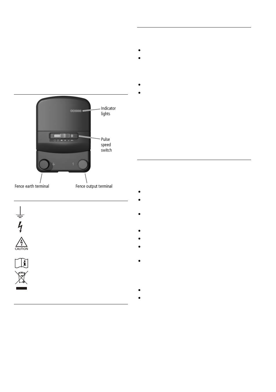 Electric fencing and your energizer, Installation, Parts of the energizer | Key to symbols on the energizer, How does an electric fence work, What are the benefits of an electric fence, Selecting a site for the installation | Tru-Test 1 J User Manual | Page 2 / 12