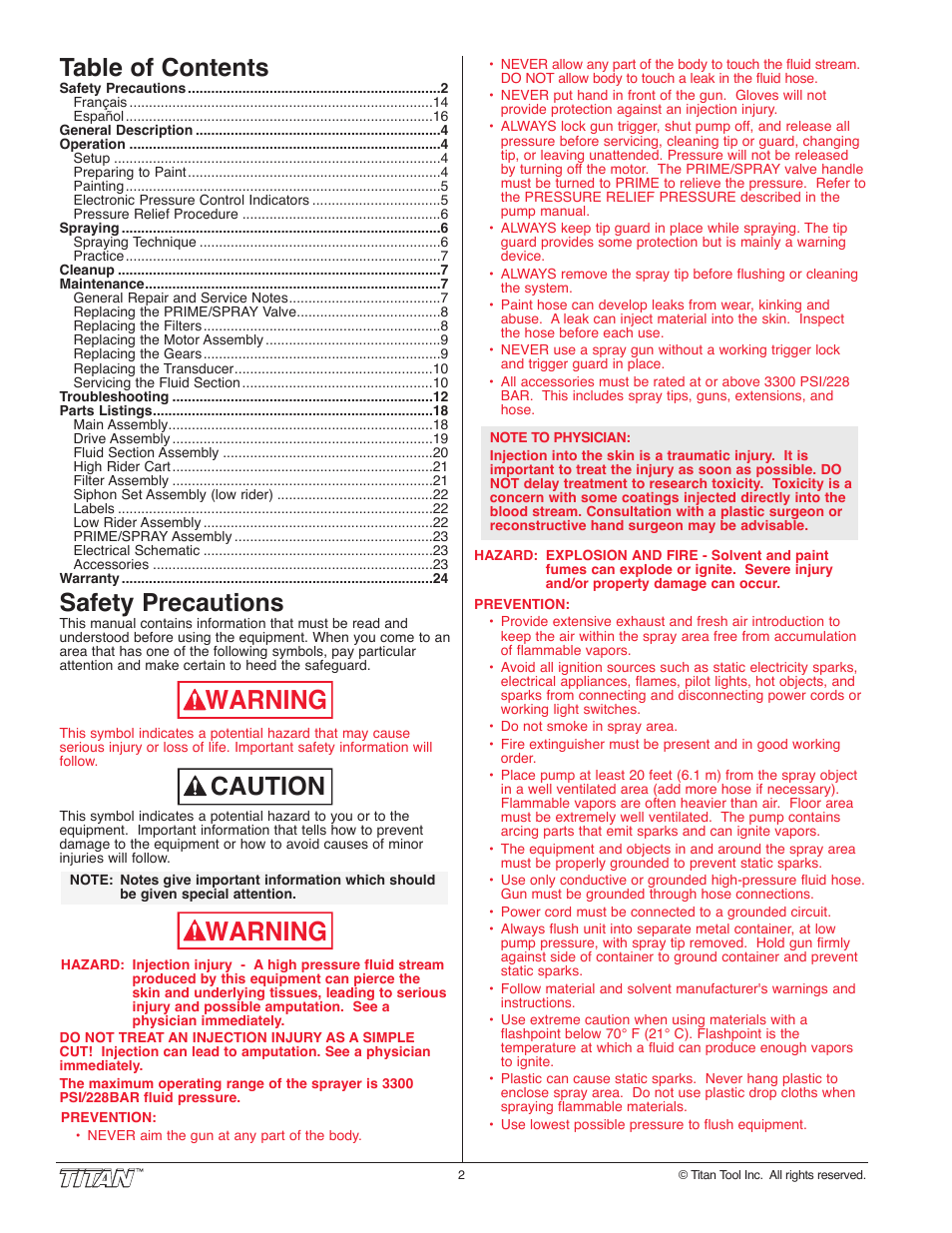 Titan Tool 800-2005 User Manual | Page 2 / 24