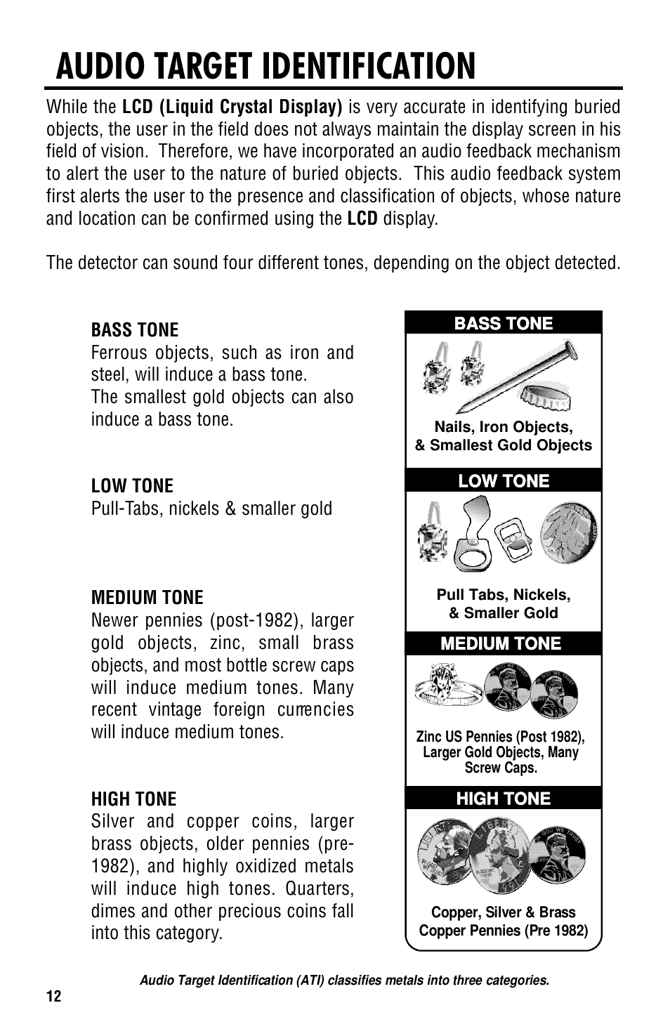 Audio target identification | Titan Tool 2000XD User Manual | Page 12 / 20