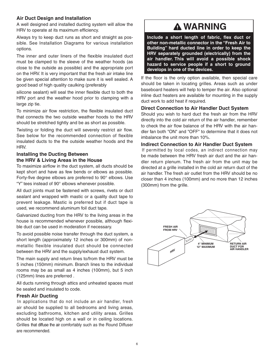 Warning | Tradewins Furniture RNC5-TPD User Manual | Page 6 / 24