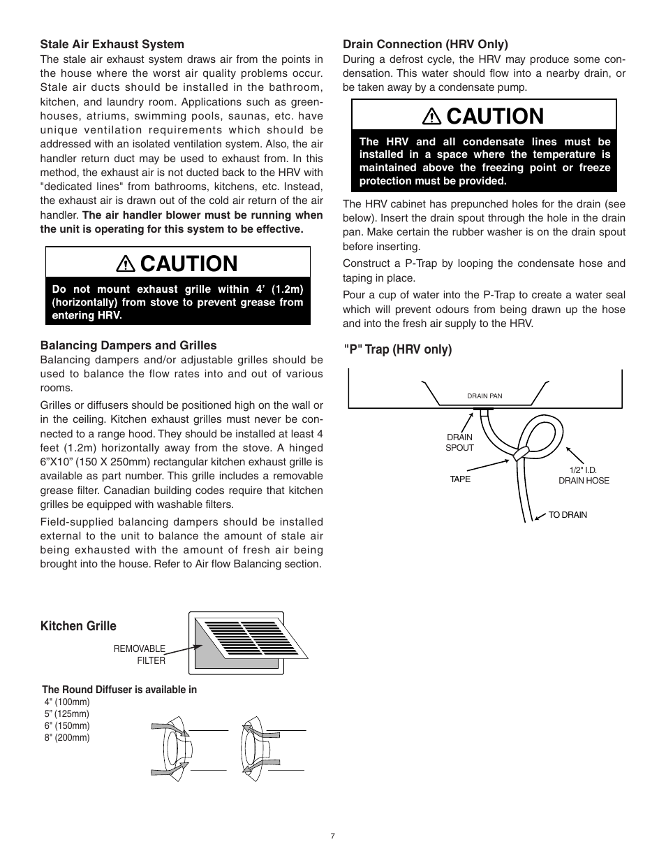 Caution | Tradewins Furniture RNC5-TPD User Manual | Page 7 / 24